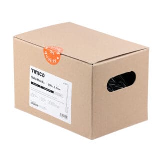 Timco Slate Hooks Black Grey A4 Stainless Steel  - 100 x 2.7