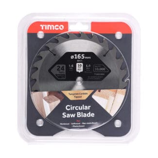 TIMCO Handheld Cordless Circular Saw Blade - 165 x 10 x 24T
