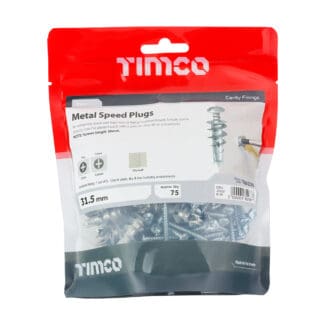 TIMCO Plasterboard Metal Speed Plugs & Screws Silver - 31.5mm