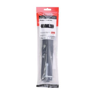 TIMCO Straight Tower Bolt Black - 10"