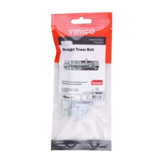 TIMCO Straight Tower Bolt Silver - 4"