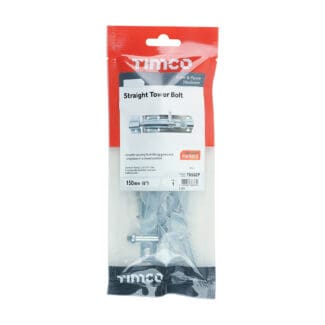 TIMCO Straight Tower Bolt Silver - 6"