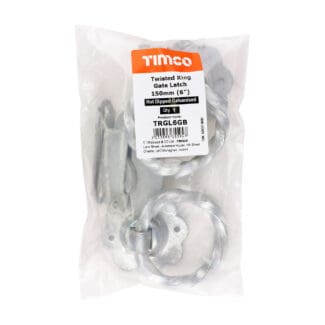 TIMCO Ring Gate Latch Twisted Hot Dipped Galvanised - 6"