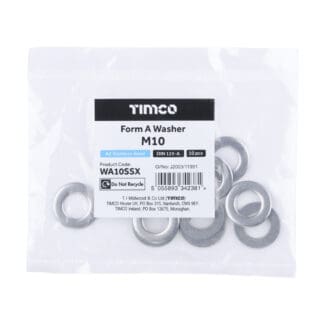 TIMCO Form A Washers DIN125-A A2 Stainless Steel - M10