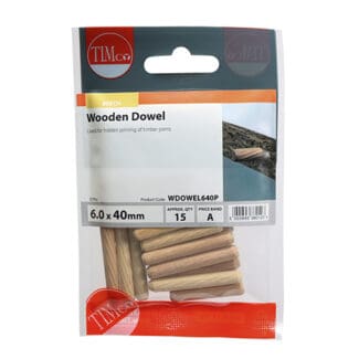 TIMCO Wooden Dowels - 6.0 x 40