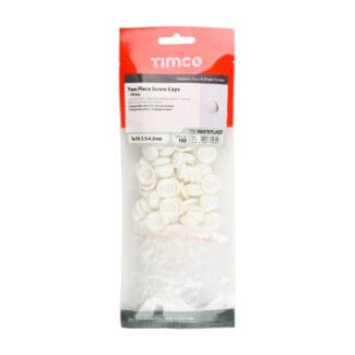 TIMCO Two Piece Screw Caps White - To fit 3.5 to 4.2 Screw