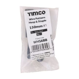 TIMCO Hasp & Staple Wire Pattern Black - 6"