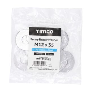 TIMCO Penny / Repair Washers DIN9054 A2 Stainless Steel - M12 x 35