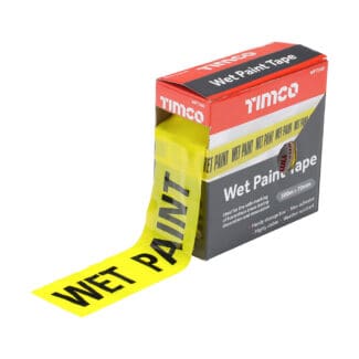 TIMCO Hazard warning caution yellow black wet paint tape