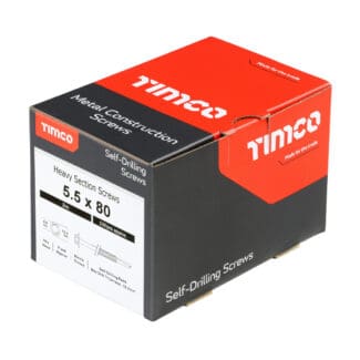 TIMCO Self-Drilling Heavy Section Silver Screws - 5.5 x 80